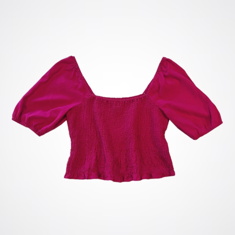 NWT Universal Thread hot pink puff sleeve blouse